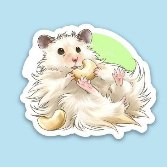 Cashew the Hamster Sticker The Pipsqueakery A Rescue